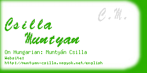 csilla muntyan business card